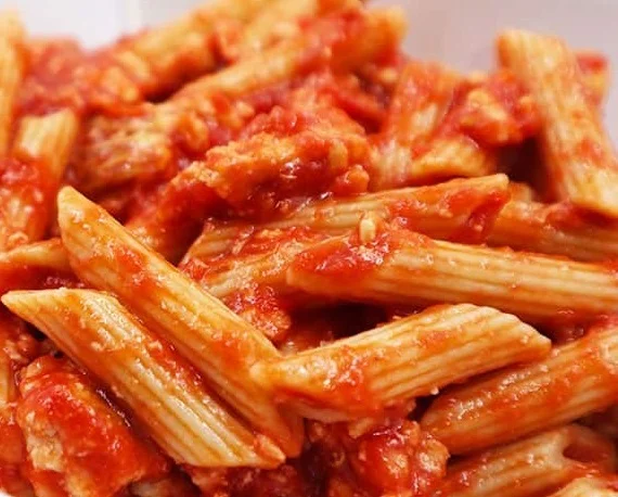 Penne pasta in marinara sauce