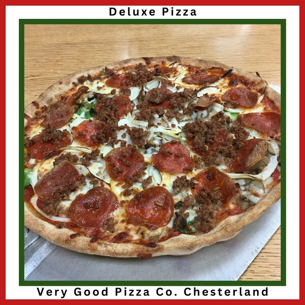 Specialty pizza from Very Good Pizza Co.